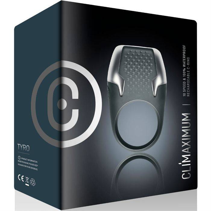 CLIMAXIMUM - ANEL VIBRATÃRIO PARA PÃNIS TYRO COM LUZES DE LED