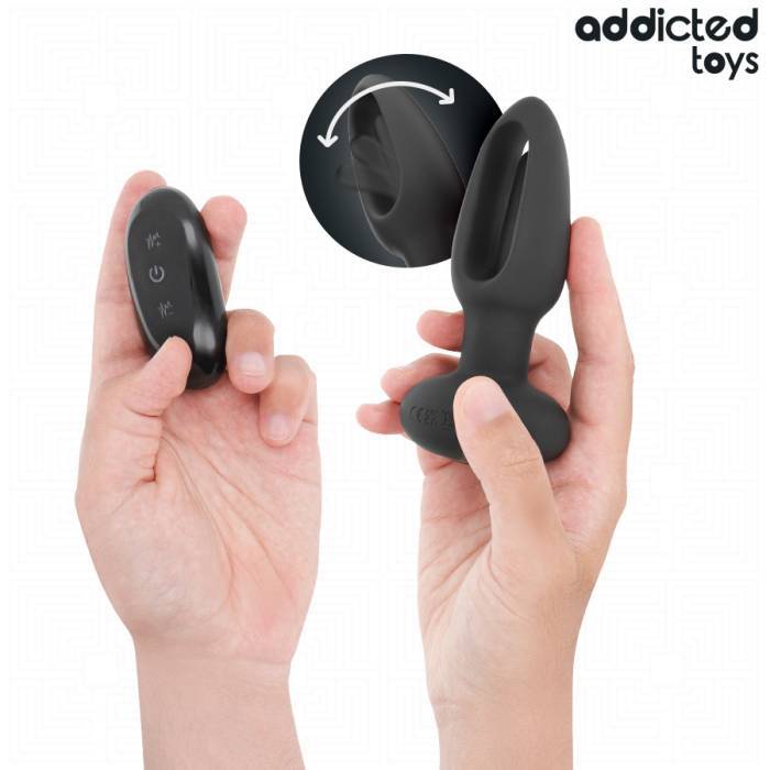 ADDICTED TOYS - PLUG ANAL COM LÃNGUA VIBRATÃRIA E CONTROLE REMOTO