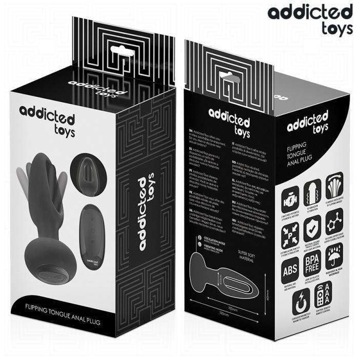 ADDICTED TOYS - PLUG ANAL COM LÃNGUA VIBRATÃRIA E CONTROLE REMOTO