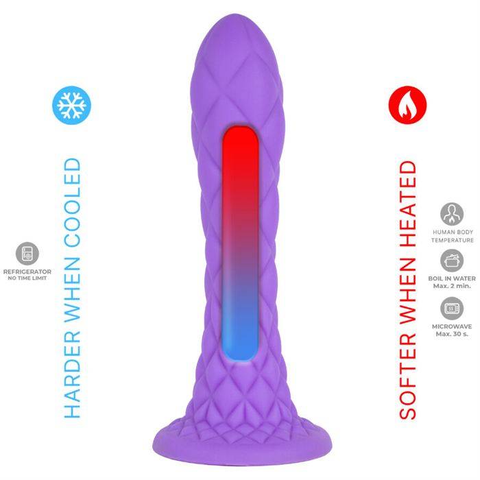 SILEXD - DREAMY DILDO FANTASY SILICONE LÃQUIDO TERMORATIVO VIOLETA 18,5 CM
