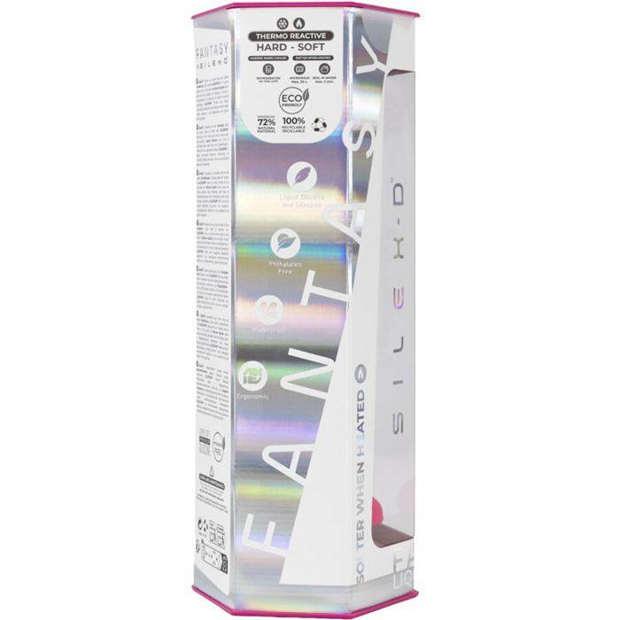 SILEXD - DREAMY DILDO FANTASY SILICONE LÃQUIDO TERMORATIVO FÃCSIA 18,5 CM