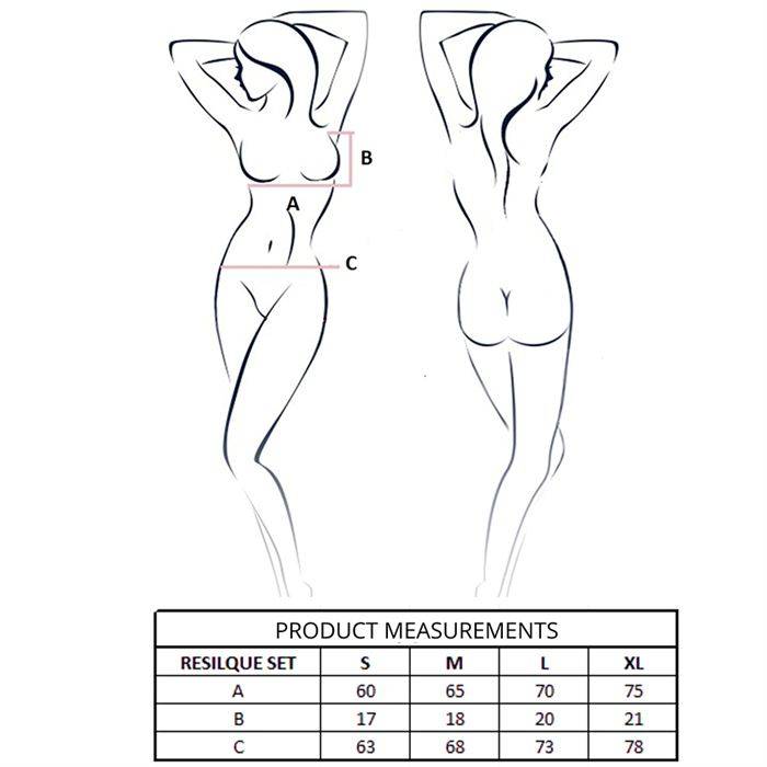 PASSION - CONJUNTO DE SUTIÃ + TANGA RESILQUE BRANCO P/M