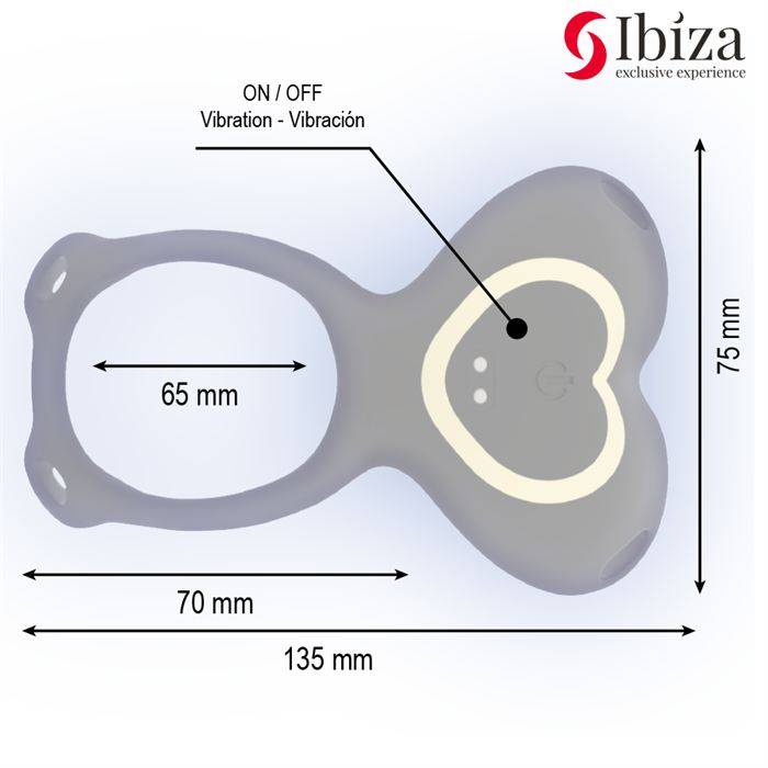 IBIZA - CALCINHA CORAÃÃO VIBRADOR PARA CASAL COM CONTROLE REMOTO