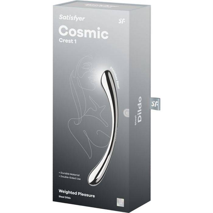 SATISFYER - COSMIC CREST 1 DILDO DE AÃO INOXIDÃVEL COM DUAS EXTREMIDADES