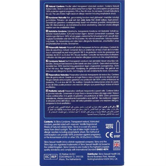 SKINS - PRESERVATIVOS NATURAIS PREMIUM PACOTE 16