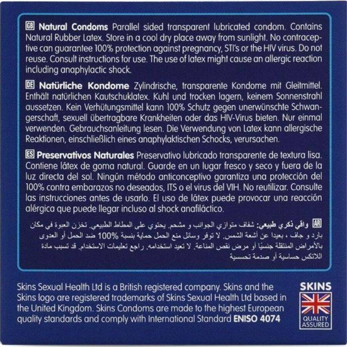 SKINS - PRESERVATIVOS NATURAIS PREMIUM PACOTE 4