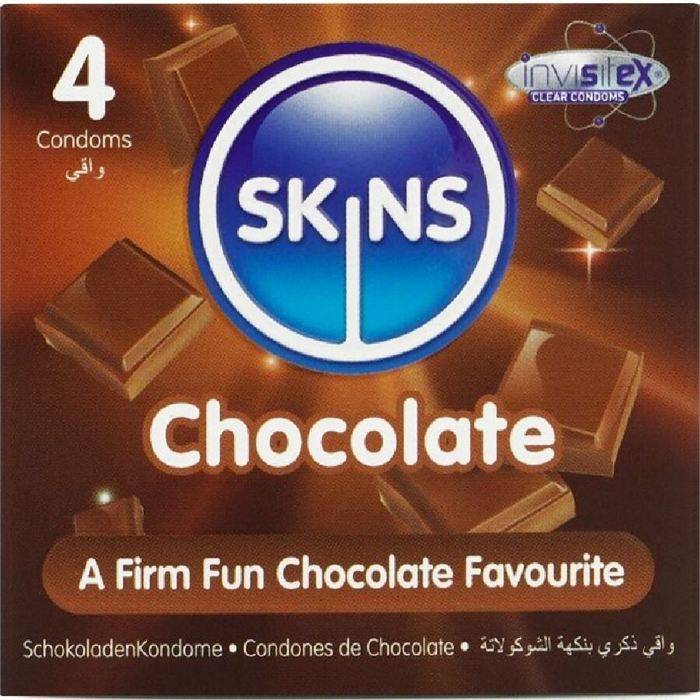 SKINS - PACOTE COM 4 PRESERVATIVOS...