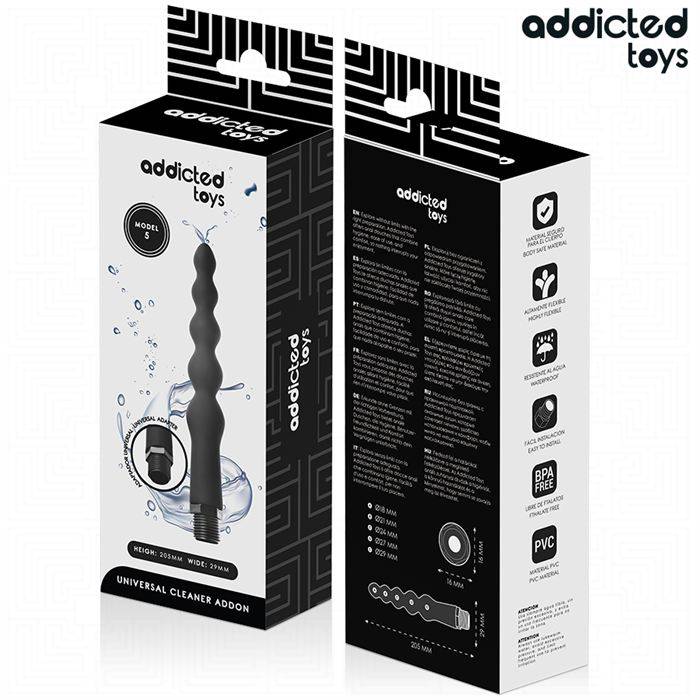 ADDICTED TOYS - LIMPADOR ANAL COM ADAPTADOR UNIVERSAL MODELO 5