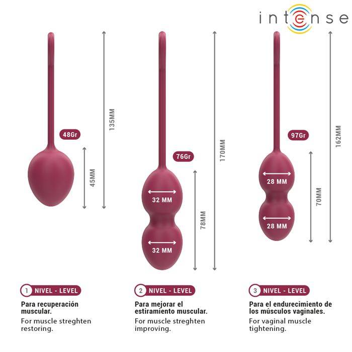 INTENSE - KIT CHARLI KEGEL BALL BURGUNDY