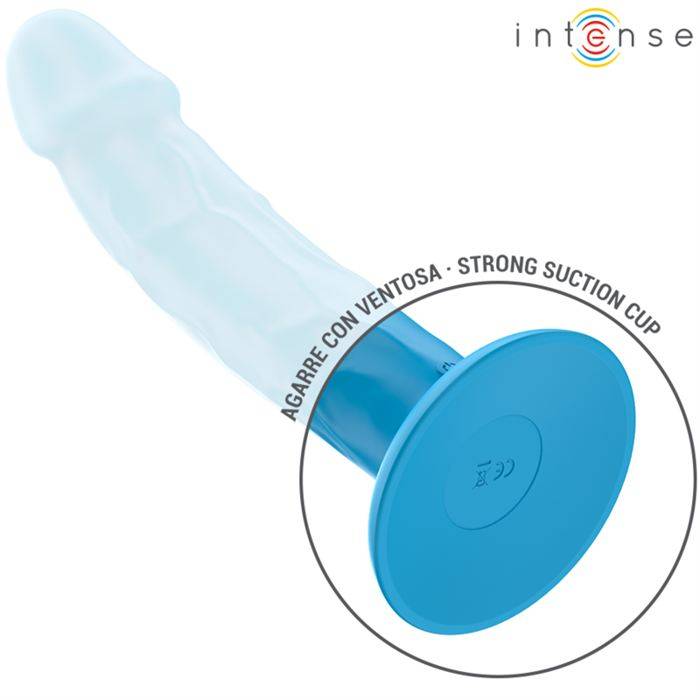 INTENSE - VIBRADOR REALÃSTICO PHOEBE 10 VIBRAÃÃES CONTROLE REMOTO AZUL