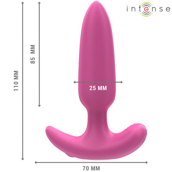 INTENSE - ROSS ANAL PLUG 10 VIBRAÃÃES ROSA CONTROLE REMOTO