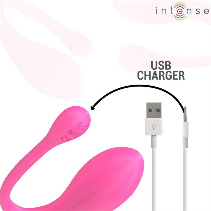 INTENSE - VIBRADOR JANICE U DUPLA ESTIMULAÃÃO 10 VIBRAÃÃES ROSA CONTROLE REMOTO