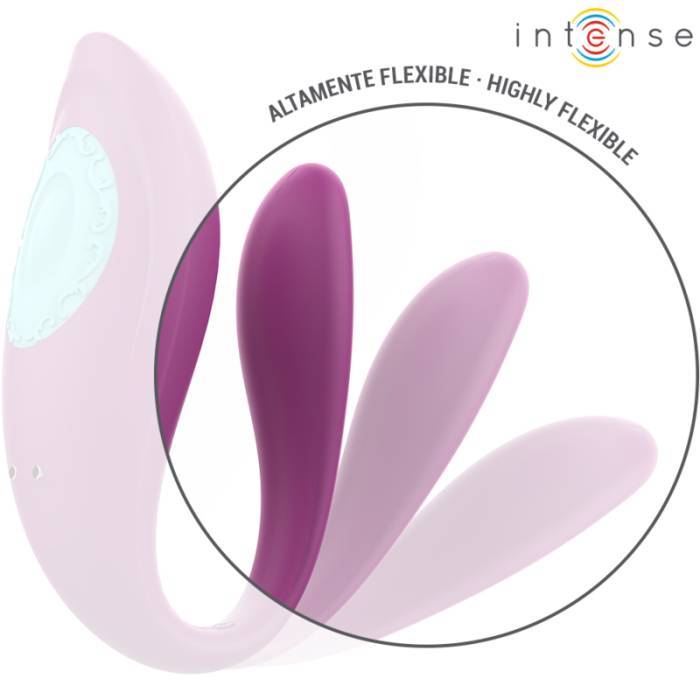 INTENSE - ANNIE VIBRADOR E ESTIMULADOR EM FORMA DE U ROXO CONTROLE REMOTO