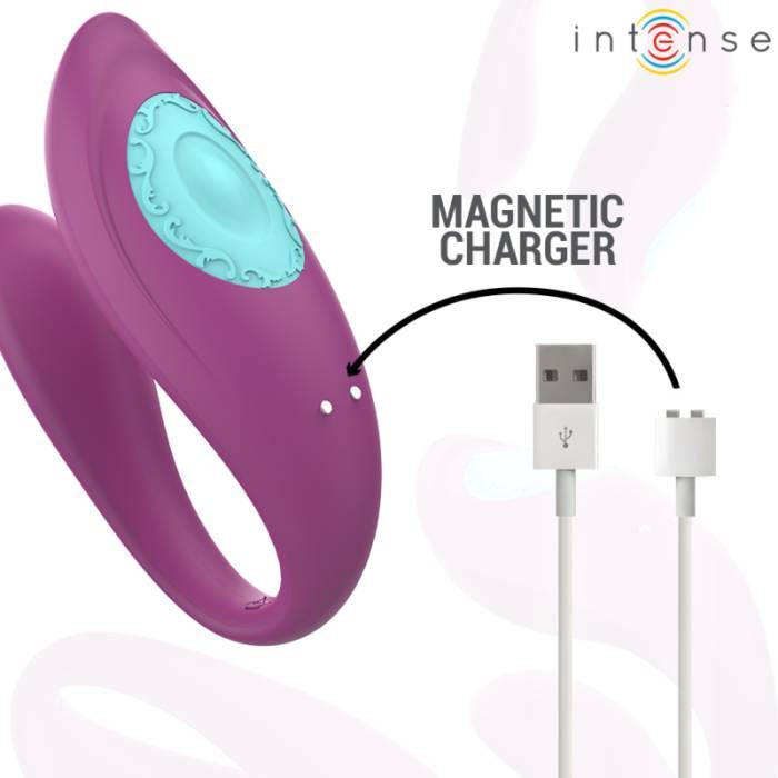 INTENSE - ANNIE VIBRADOR E ESTIMULADOR EM FORMA DE U ROXO CONTROLE REMOTO