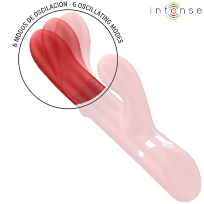 INTENSE - LELE VIBRADOR MULTIFUNCIONAL ROTATIVO & OSCILAÃÃO & ESTIMULAÃÃO VERMELHO