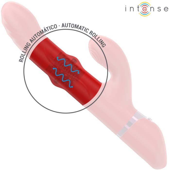 INTENSE - LELE VIBRADOR MULTIFUNCIONAL ROTATIVO & OSCILAÃÃO & ESTIMULAÃÃO VERMELHO