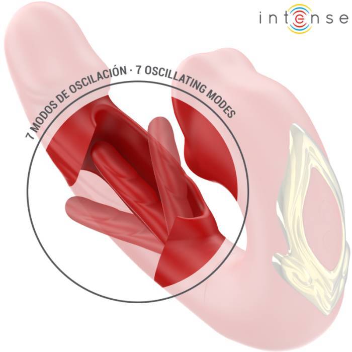 INTENSE - NATHY VIBRADOR DUPLO COM BOCA ESTIMULANTE MULTIFUNÃÃES VERMELHO