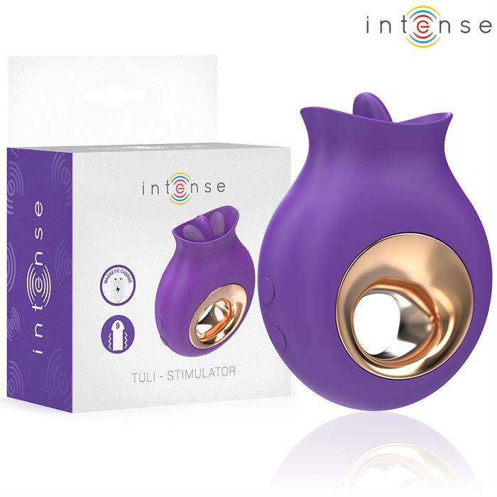 INTENSE - ESTIMULADOR DE CLITÃRIS TULI 9 VIBRAÃÃES E 9 OSCILAÃÃES ROXO