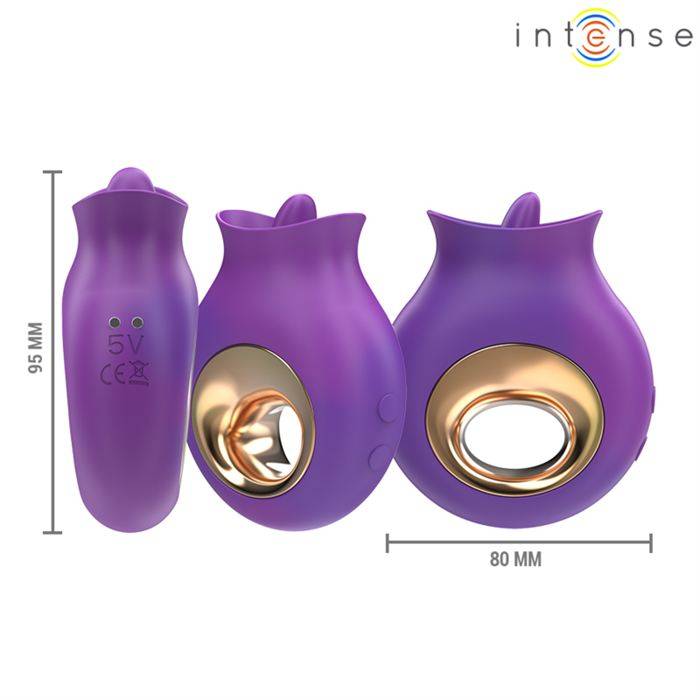 INTENSE - ESTIMULADOR DE CLITÃRIS TULI 9 VIBRAÃÃES E 9 OSCILAÃÃES ROXO