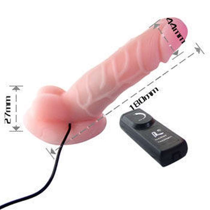 DILDO REALISTICO COM VIBRAÇÃO 18CM