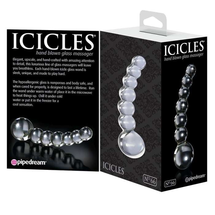 MASSAGEADOR G-SPOT E P-SPOT DE VIDRO - ICICLES