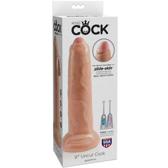 DILDO REALISTICO - KING COCK REALISTIC DILDO UNCUT CARNE 25 CM