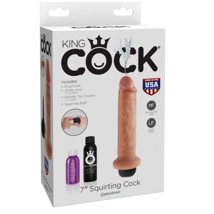 DILDO REALISTICO SQUIRTING 17.8 CM - KING COCK
