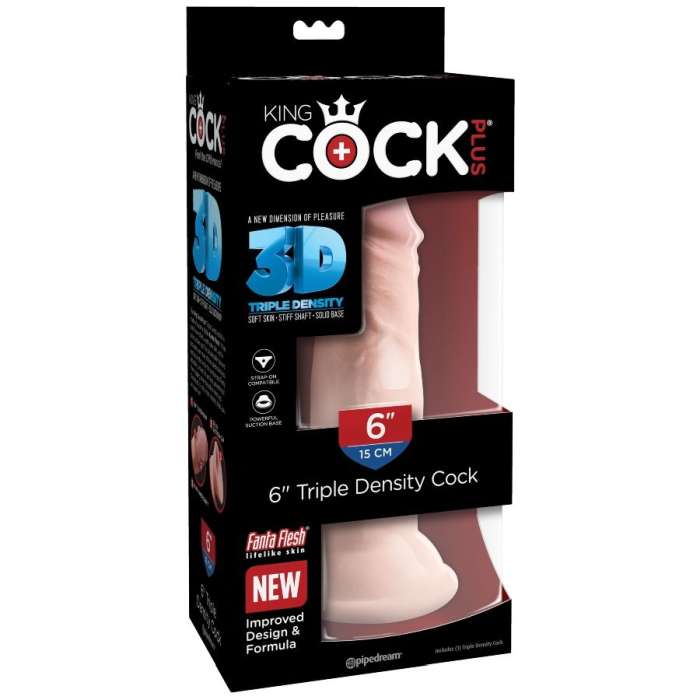 DILDO REALISTICO DE DENSIDADE TRIPLA - KINGCOCK