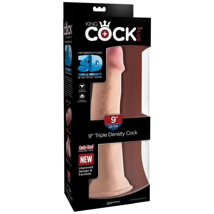 DILDO REALISTICO DE DENSIDADE TRIPLA - KINGCOCK