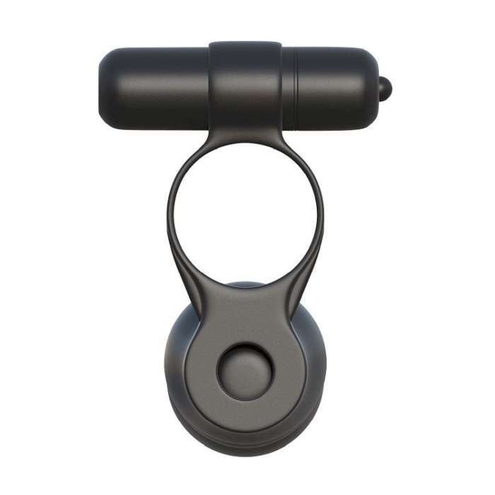 DILDO COM ANEL PENIANO VIBRATÓRIO PARA DUPLA PENETRAÇÃO