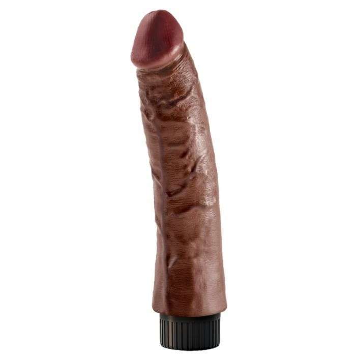 DILDO VIBRADOR KING COCK 20.32 CM MARRON