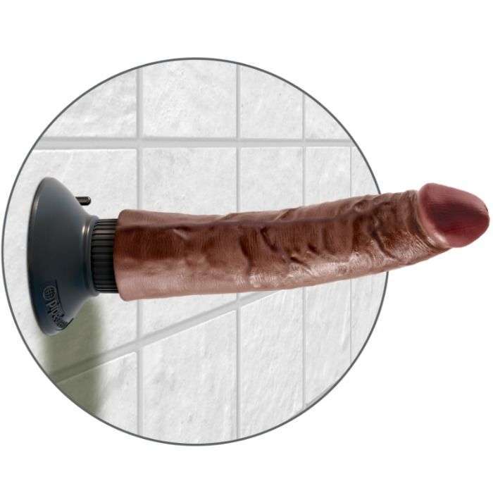 DILDO VIBRADOR KING COCK 20.32 CM MARRON