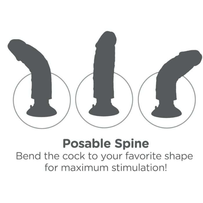 DILDO REALISTICO COM VIBRAÇÃO -  KING COCK 20,3 CM