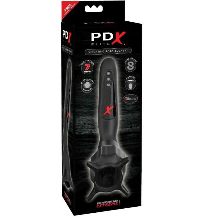 MASTURBADOR COM VIBRAÇÃO - PDX ELITE VIBRATING ROTO SUCKER