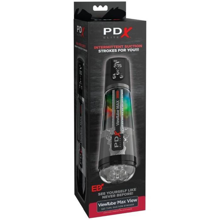 PDX ELITE - VIEWTUBE MAX VIEW MASTURNADOR AUTOMÃTICO COM SUCÃÃO TRANSPARENTE