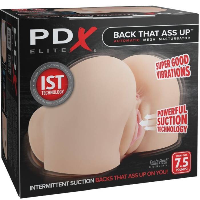 PDX ELITE - MASTURBADOR VIBRATÃRIO REALISTA DE VAGINA E ÃNUS BACK THAT ASS UP
